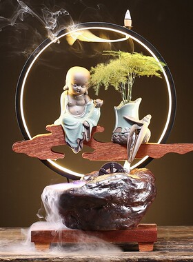 开业乔迁新居创意礼品客厅摆件招财陶瓷流水喷泉加湿器家居装饰品