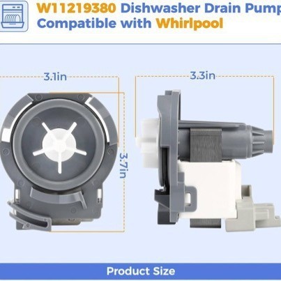 W11219380惠而浦洗碗机排水泵W10537634 PS12583887 120v全自动