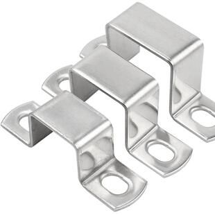 04不锈钢卡箍方管卡方形卡抱箍直角支架u型卡扣方型骑马卡管卡