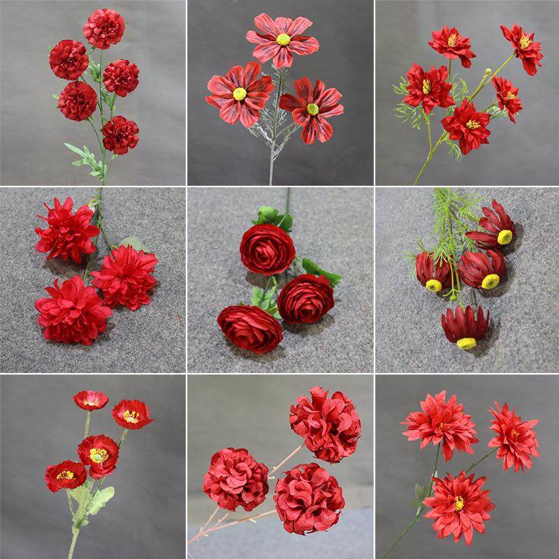 仿真婚庆红色系花材地排花路引婚庆花艺装饰假花酒红色婚庆装饰花,节庆用品/礼品,装扮布置套餐,淘宝优惠券,粉丝福利购,淘宝优惠卷