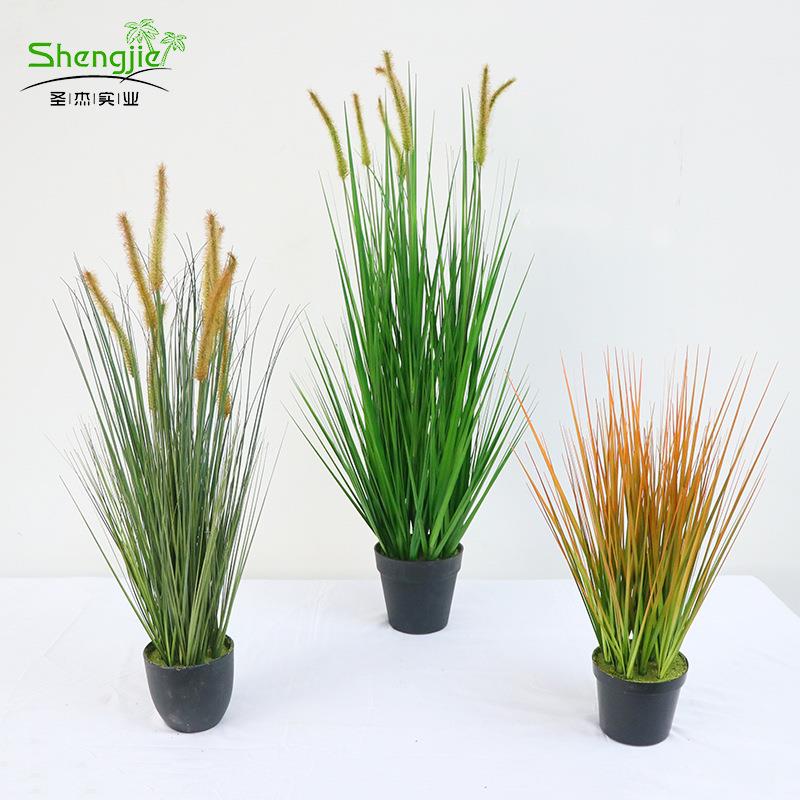 仿真洋葱草酒店客厅装饰绿植室内盆栽北欧风摆件软装装饰仿真植物