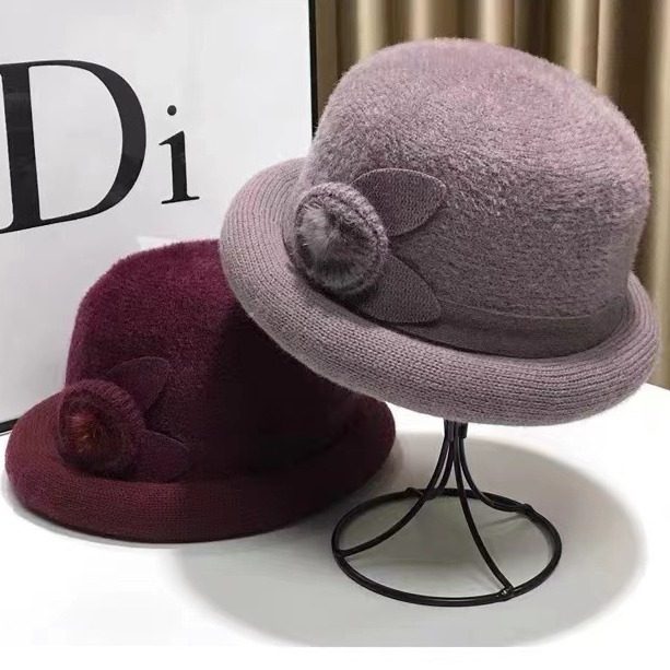 中老年人帽子秋冬天保暖帽子加绒洋气奶奶羊毛针织卷边盆帽渔夫帽,服饰配件/皮带/帽子/围巾,中老年服配,淘宝优惠券,粉丝福利购,淘宝优惠卷