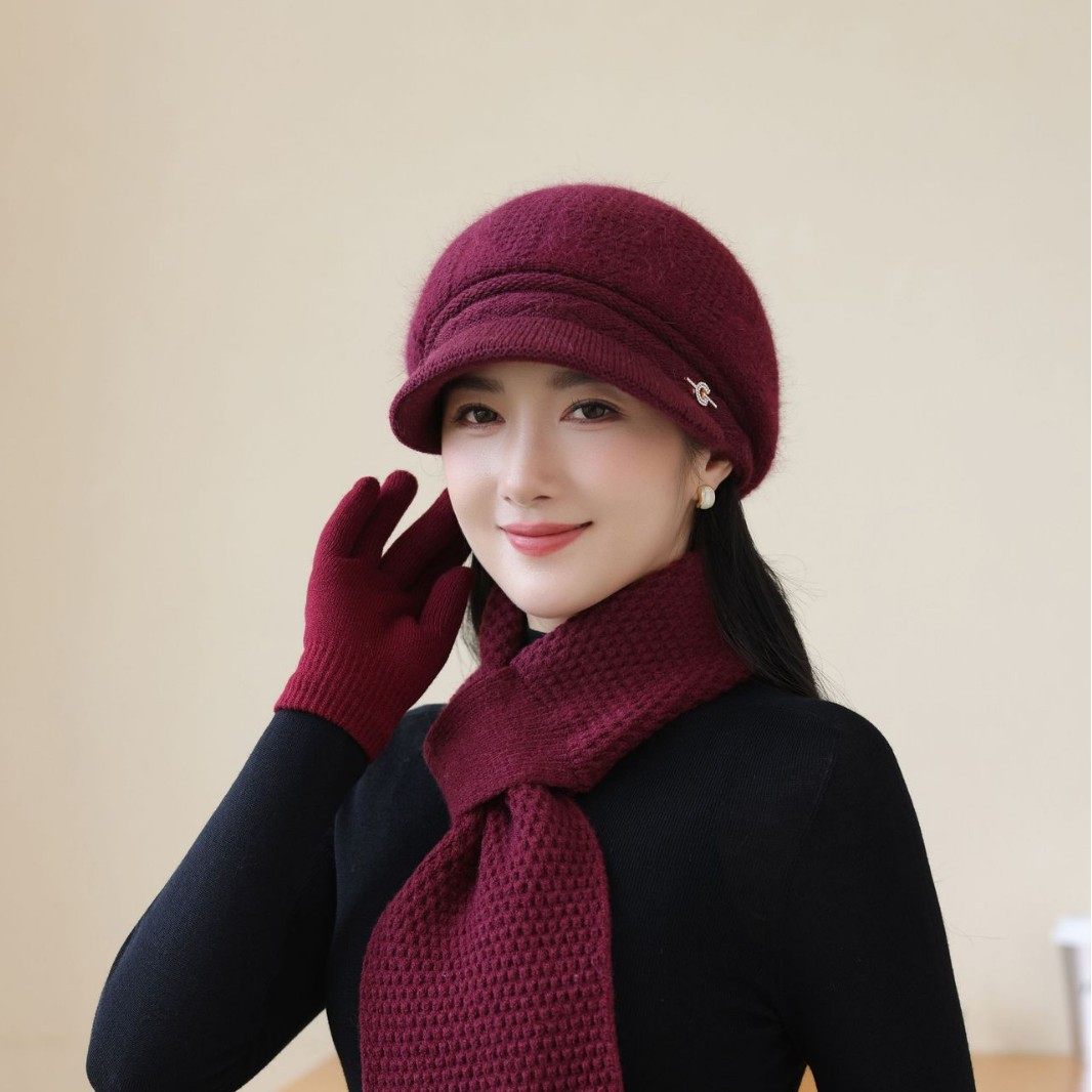 时尚简约妈妈帽秋冬新款加绒加厚兔毛针织帽中老年人奶奶毛线帽子,服饰配件/皮带/帽子/围巾,中老年服配,淘宝优惠券,粉丝福利购,淘宝优惠卷