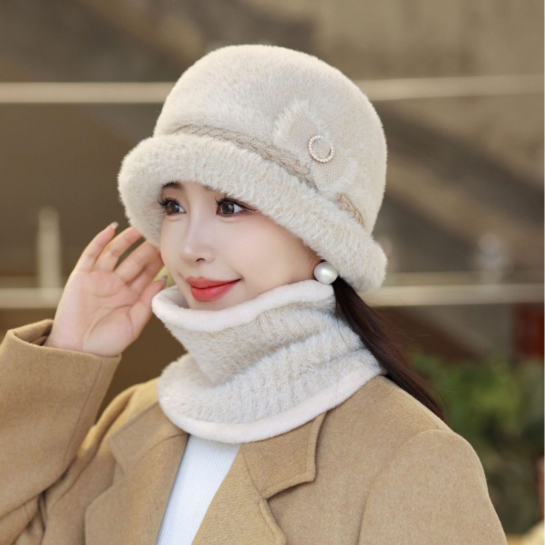 中老年人新款韩版针织百搭保暖加厚帽子女时尚保暖毛线帽兔毛妈妈,服饰配件/皮带/帽子/围巾,中老年服配,淘宝优惠券,粉丝福利购,淘宝优惠卷