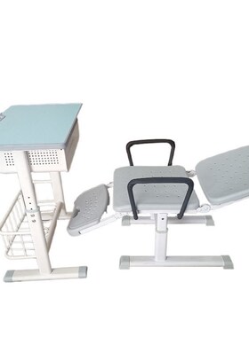 中小学生午休课桌椅可躺睡AByS塑料可升降学生课桌椅学校午睡椅子