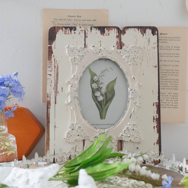 复古森林欧法式做旧仿木质浮雕6寸相框影楼婚庆家X居装饰摆件台