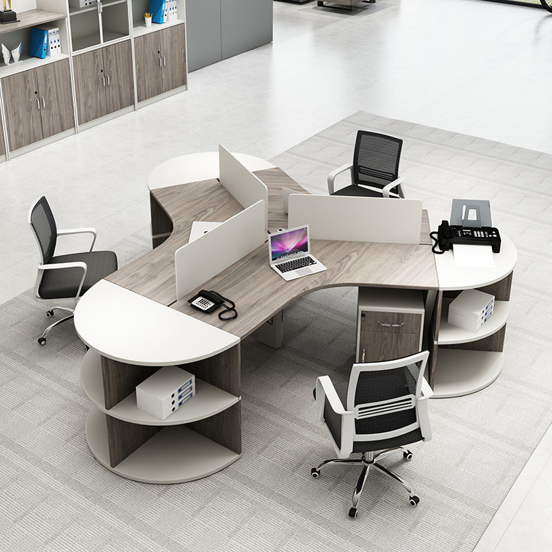 职员办公桌椅组合 简约现代办公家俱3/6人位 屏风工作台员工桌子