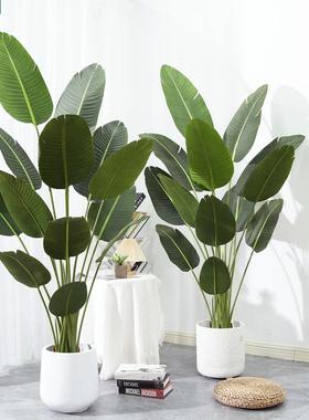 仿真大型旅人蕉假花办公室树假树仿生绿植物户外室内造景装饰摆设