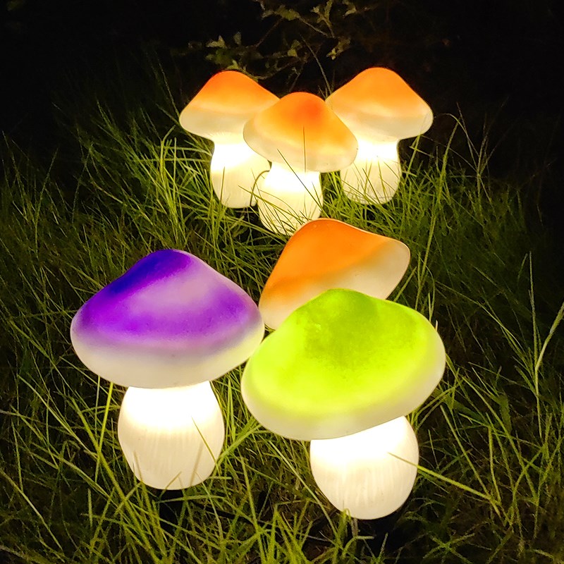 太阳能庭院灯别墅花园氛围布置景观装饰蘑菇小P夜灯户外防水草坪