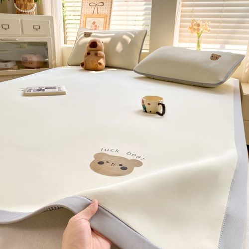 夏季凉席冰丝席可机洗水洗席子家用双人宿舍可折叠床笠软席