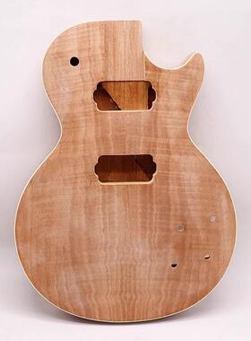 LP琴体虎纹包边琴身 DIY吉他改装琴体奥古木LP电吉他配件