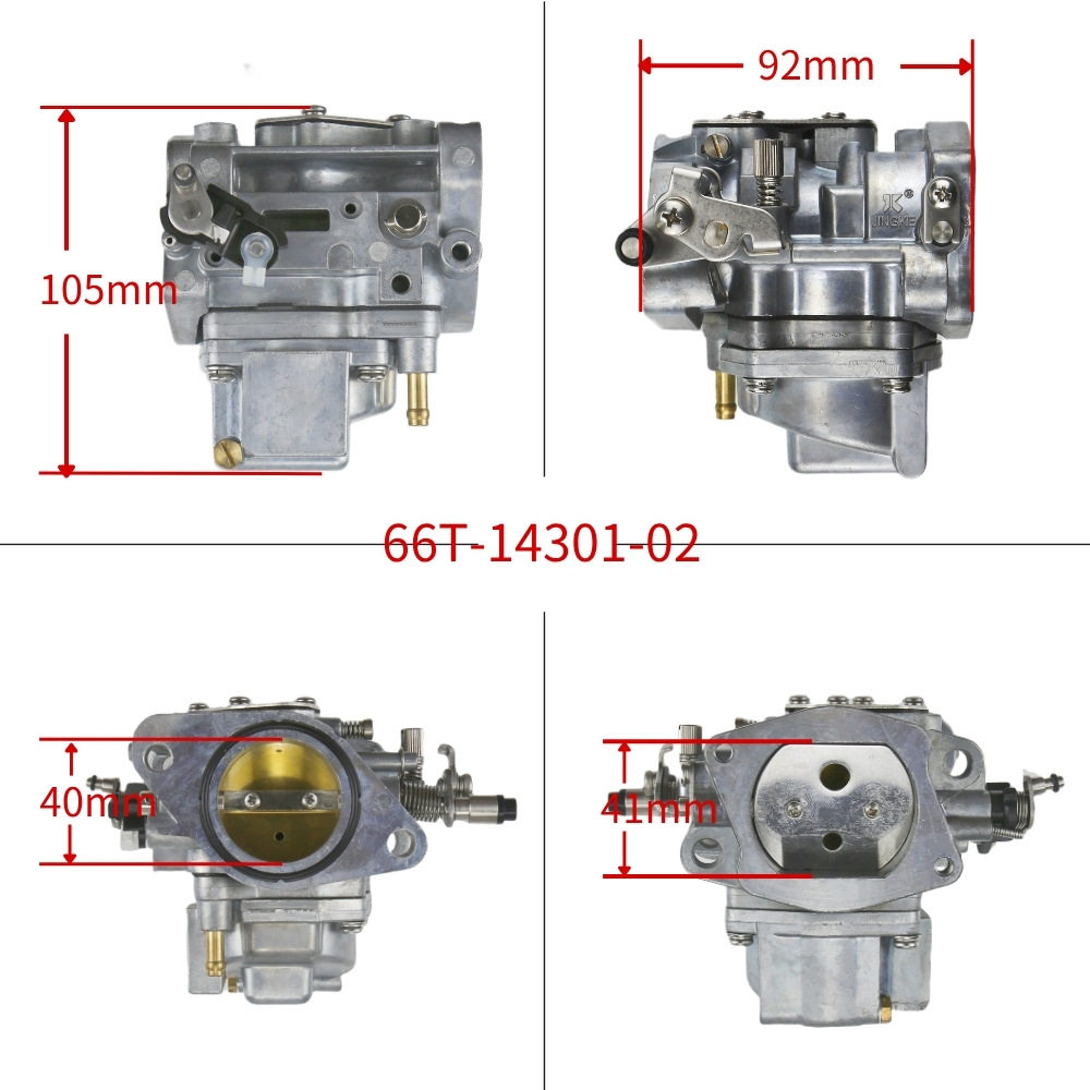 66T-14301-02船外机化油器 Y40适用原装雅马哈二冲程 E40X 40HP