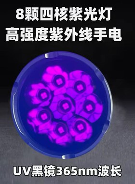240W工业检测紫外线手电365nm大功率紫光灯油污荧光剂探伤黑光灯