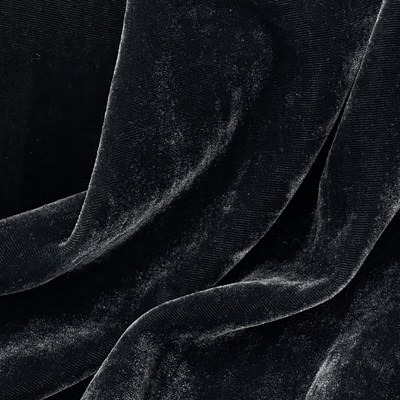 薄款柔软垂感 灰黑色真丝+涤棉天鹅绒金丝绒布料古装旗袍汉服面料