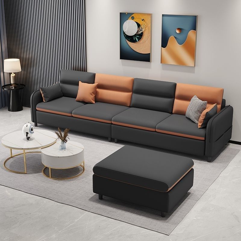 沙发客厅意式大小户型贵妃位时尚新款免洗科技布沙发