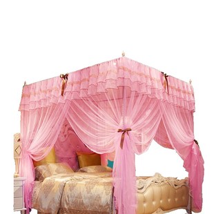 蚊帐2022新款 1.8m支架加厚加密可吊风扇 高级家用1.35宫廷落地老式