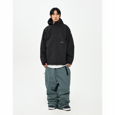 24USS2滑雪服防水防风衣男女款单板双板连帽套头保暖白色加棉