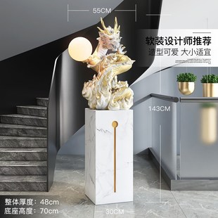 创意龙大型落地摆件展厅样板间雕塑工艺品客厅玄关装 饰品乔迁礼物