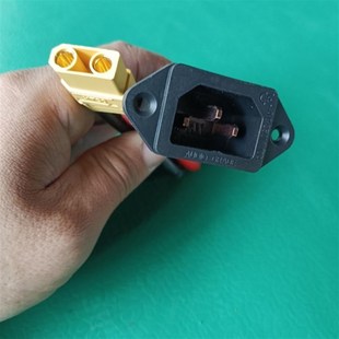 10平方大功率耐高温充电口品字头转安德森转接线XT90接口连接线