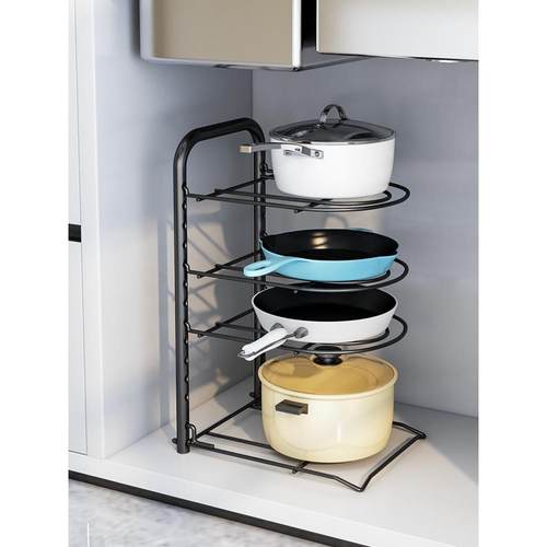 下水槽放锅架多层架子厨房收纳置物架橱柜分层二层拐角家用柜