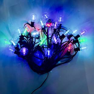 圣诞派对G40柱状灯泡25灯串庭院花园泳池派对装饰灯串