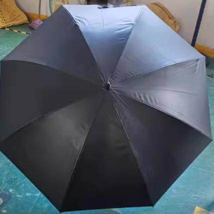 27寸充电简约两用手动带风扇充电长柄防晒带风扇雨伞