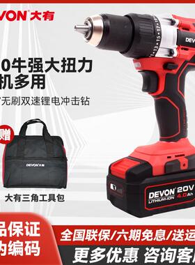 大有充电手电钻无刷冲击钻锂电钻拧螺丝工业级电动工具5283