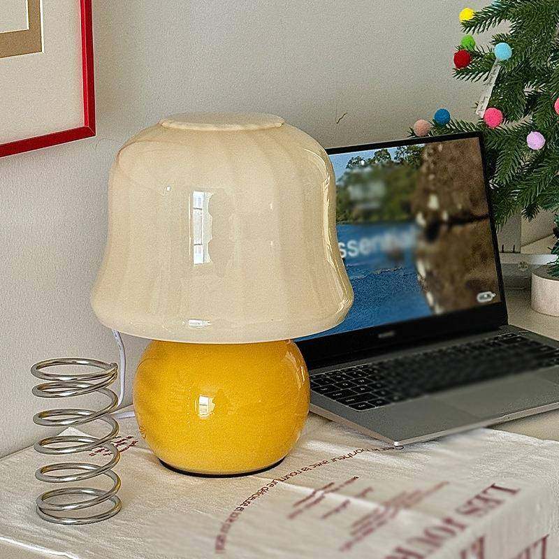 法式奶油台灯北欧客厅中古琉璃卧室床头灯装饰蘑菇灯网红小夜灯,自行车/骑行装备/零配件,更多零件/配件,淘宝优惠券,粉丝福利购,淘宝优惠卷