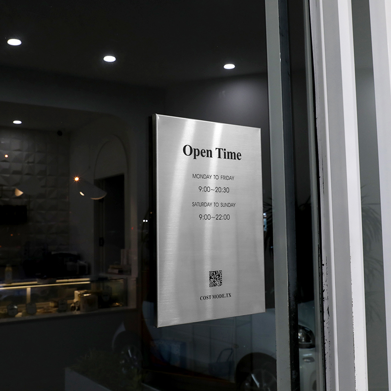 不锈钢公司门牌牌匾牌子招牌制作厂牌户外门头不锈钢广告牌金属门