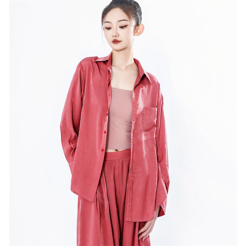 朵棠古典舞练功裤舞蹈练功服衬衫现代舞飘逸宽松阔腿裤舞蹈裤套装