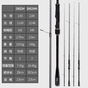 哈希玛逆羽远投竿 把 2.7米2.9米远投翘嘴竿百米远投竿碳素一体式