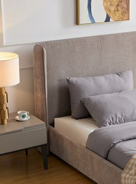 芬纳维亚ARfT 现代极简主卧双人床 Calista意式轻奢落地布艺儿童