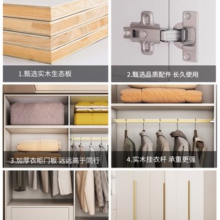 实木L型转角衣柜梳妆台卧室家用拐角衣帽间90度书桌衣橱一体组合