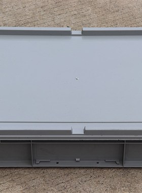 灰色周转箱长方形塑料盒PP物流箱带盖大号箱子胶框收纳盒子塑料