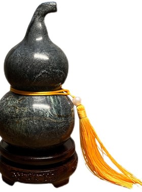 玄熙阁泰山d玉石葫芦摆件雕刻客厅办公室装饰品乔迁开业礼品