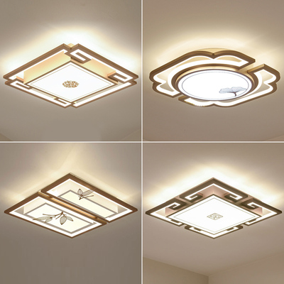 客厅主灯卧室吸红灯新中式中国风简约中代书房餐厅网顶现山灯具