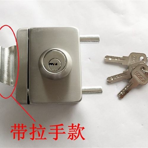 玻璃门锁中央玻璃锁单双门免开孔优质不锈钢玻璃锁地锁方形锁包邮