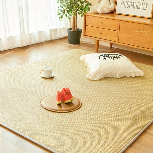 日式藤席地毯茶几阳台床边榻榻米垫子夏季凉席P客厅卧室地垫爬行