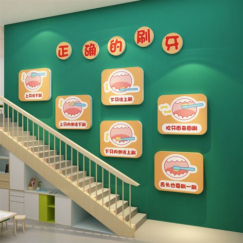 口腔牙科室诊所墙面装饰品医院护士站大厅K形象背景布置创意文化