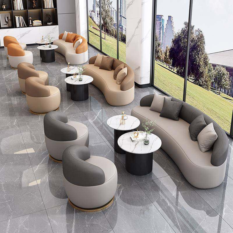 月亮沙发茶几套装大堂接待洽谈会客区休闲等候圆形圆简约现代沙发,特色手工艺,其他特色工艺品,淘宝优惠券,粉丝福利购,淘宝优惠卷