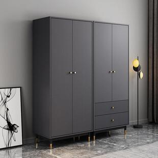北欧衣柜两门推拉对开门小户型卧室家具板式简约意式轻奢大衣橱柜