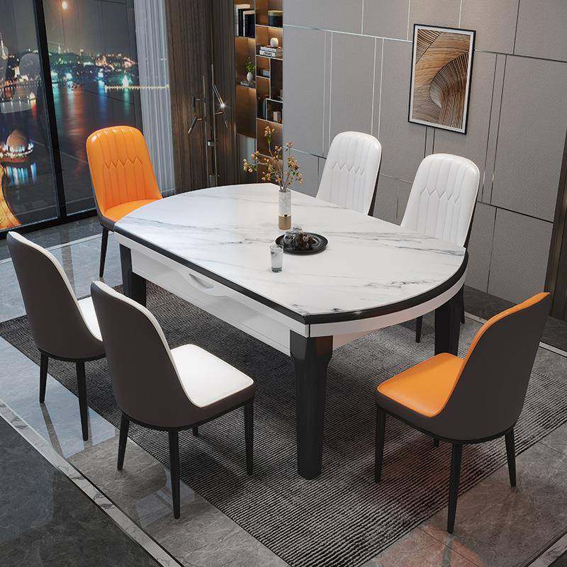 实木岩板餐桌椅组合伸缩折叠现代简约小户型家用可变圆桌吃饭桌子,金属材料及制品,金属加工件/五金加工件,淘宝优惠券,粉丝福利购,淘宝优惠卷