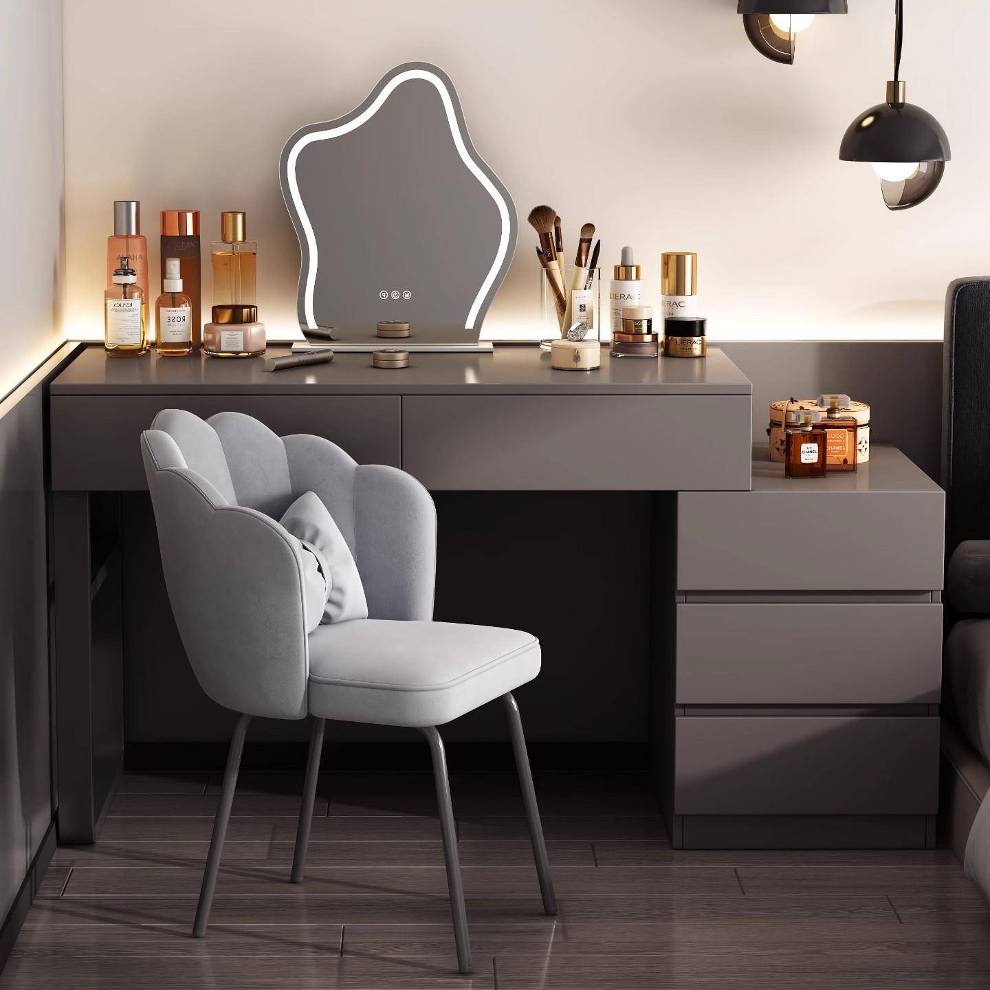 梳妆台斗柜一体简约现代化妆台收纳柜意式小户型卧室书桌化妆桌子