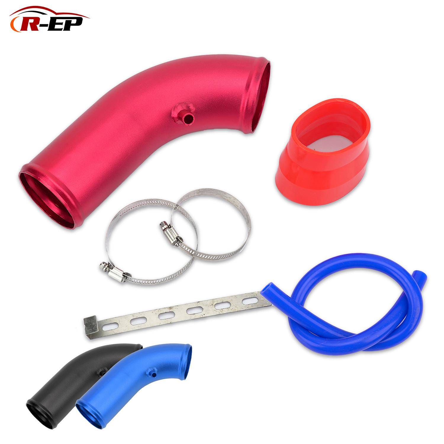 汽车进气管发动机铝管改装件通用3inch 76mm冬菇头铝合金进气套装