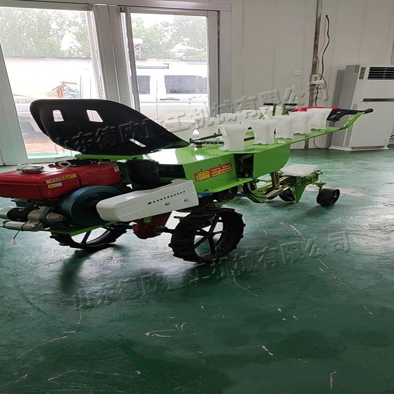 两行蔬菜移栽机 茄苗辣椒西红柿播种机 汽油动力座驾式秧苗种植机
