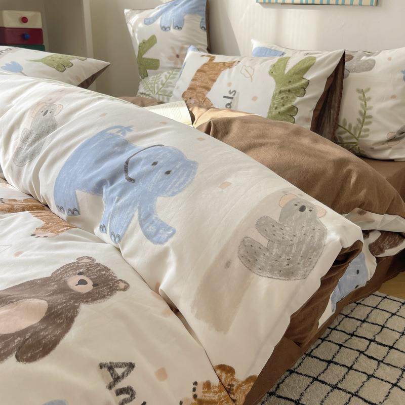 卡通纯棉床上四件套全棉100床品可爱被套儿童宿舍床单三件套床笠,特色手工艺,其他特色工艺品,淘宝优惠券,粉丝福利购,淘宝优惠卷