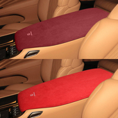 适用于雷克萨斯LS350扶手箱垫 配件 套LS500h翻毛皮中控车内饰改装