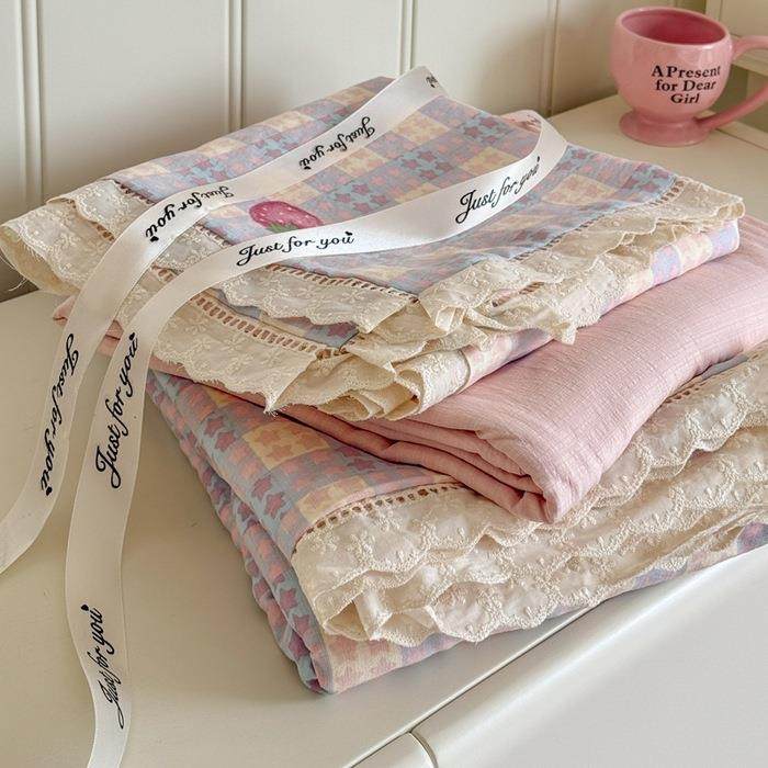 新款云感双层纱全棉镂空印花四件套A类床单被套宿舍床上品三件套,3C数码配件,其它配件,淘宝优惠券,粉丝福利购,淘宝优惠卷