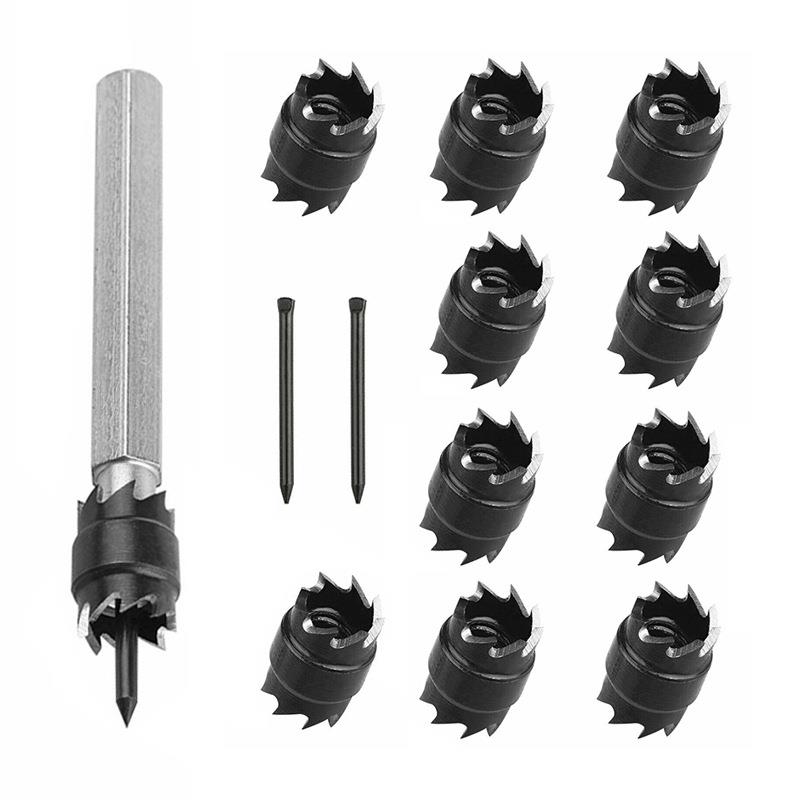 高速钢点焊钻13pc不锈钢专用开孔器钻头去除焊点六角柄修锚点钻头