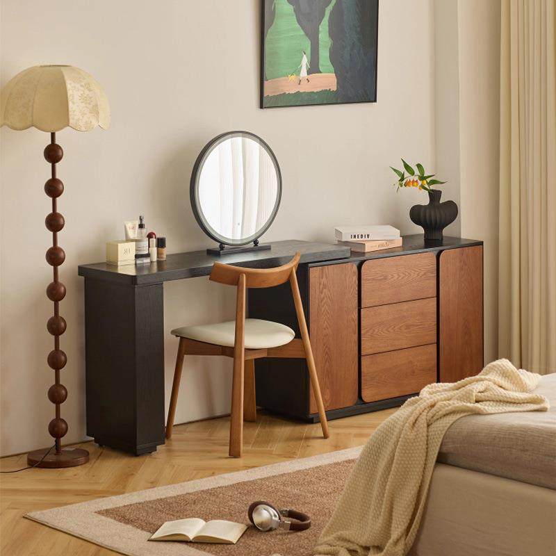 香雅中古风梳妆台可伸缩斗柜一体复古小户型收纳柜转角床尾柜书桌,3C数码配件,其它配件,淘宝优惠券,粉丝福利购,淘宝优惠卷